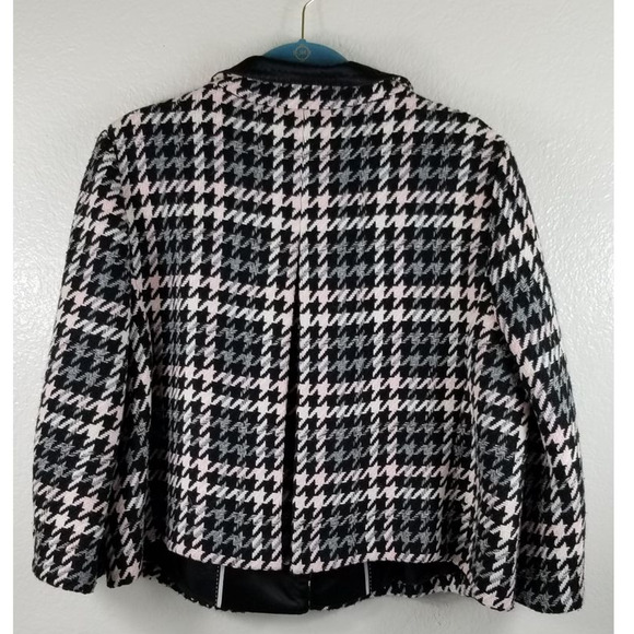 Nygard Collection Wool Blend Houndstooth Black/Pink/Cream Women's Jacket 14 - Picture 4 of 11
